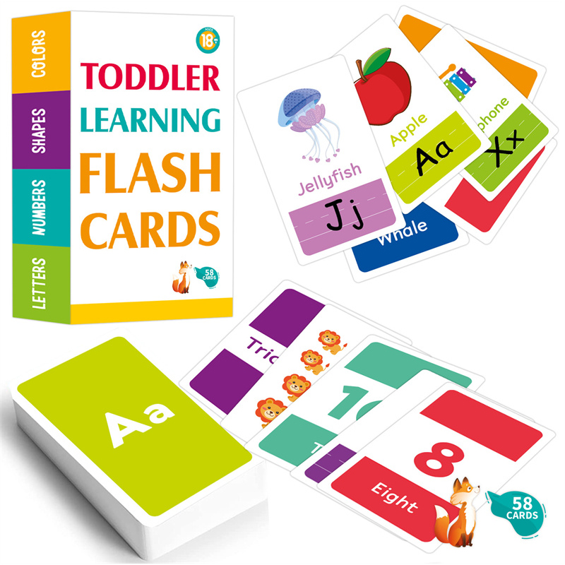 Abc Kids Early Education - 58 adet ABC alfabe Flashcards Montessori