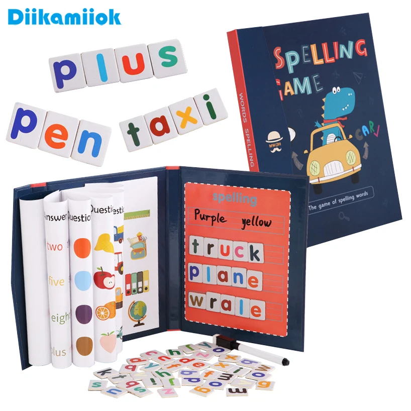 Kids Educational Games Learn English - 1 adet manyetik alfabe yazım kelime