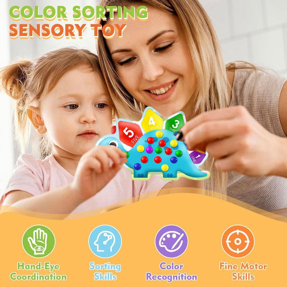 Kids Education Design - Dinozor Sıralama Oyuncak Renk Bilişsel Duyusal
