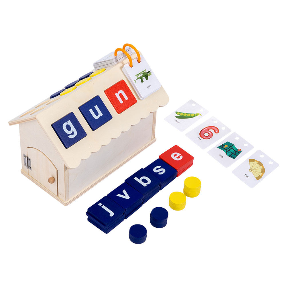 Kids Educational Games Learn English - 1 Set Alfabe Yazım Oyunu Ahşap