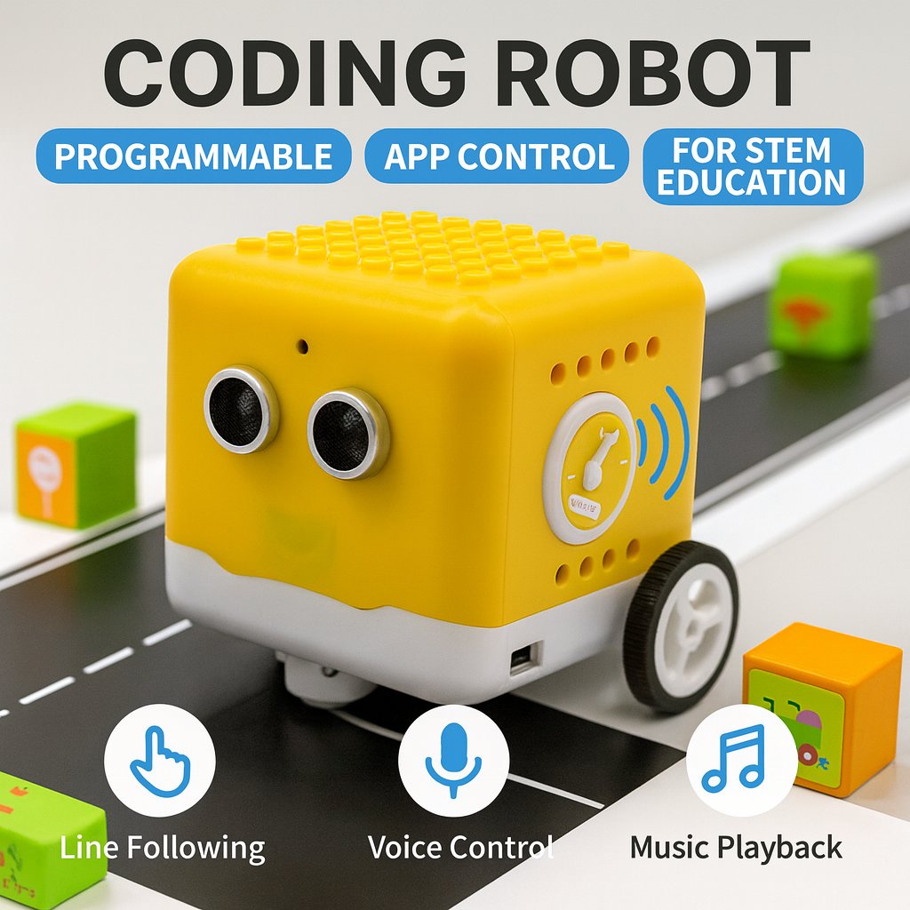 Coding Robot Toy - Kidsbits Programlanabilir Robot Kiti Kodlama Robotu