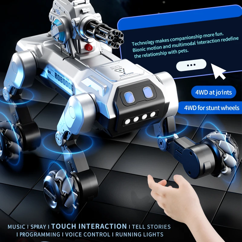 Coding Robot Toy - 8WD Akıllı Robot Köpek, Sesle Kontrol