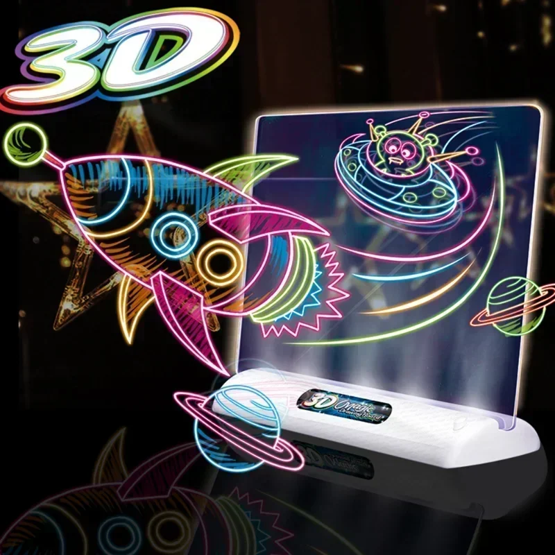 Kids Education Foundation - 3D Sihirli Çizim Tahtasında LED Glow