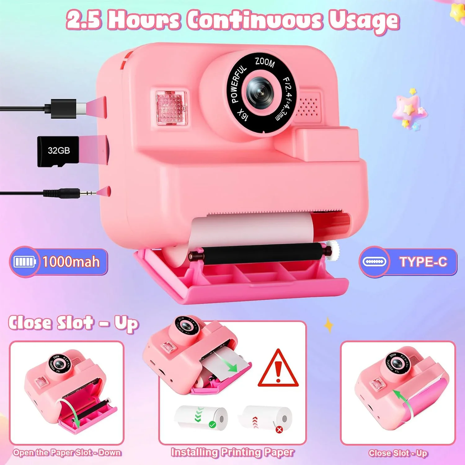 Dijital çocuk kamera, anında b - Kids Educational Videos incelemesi ve fiyatı
