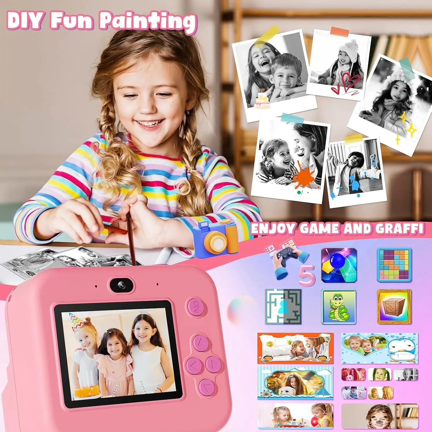 NewInstant Baskı Kamerası 32G  - Kids Educational Videos incelemesi ve fiyatı