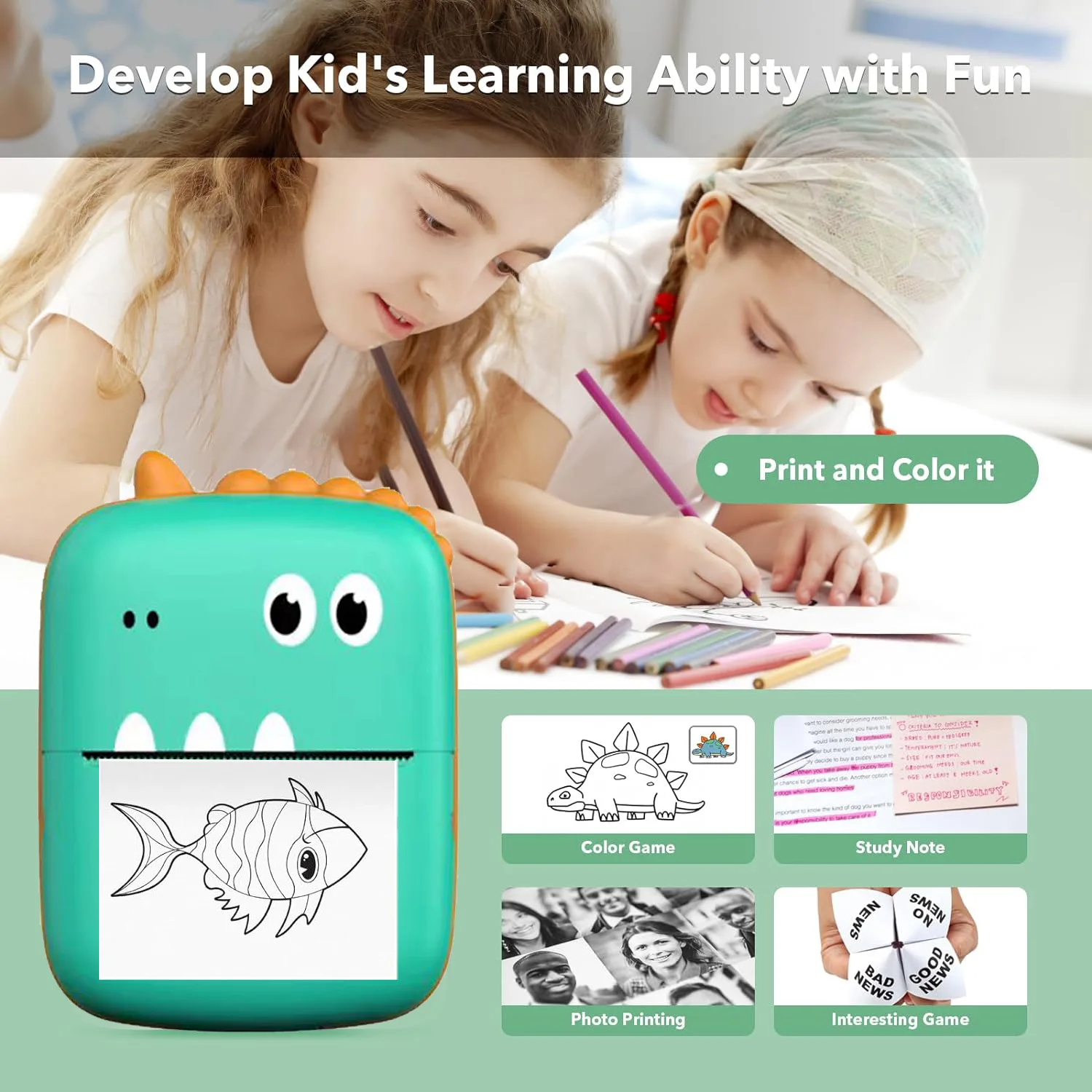 Taşınabilir Termal Mini Fotoğr - Kids Education Questions incelemesi ve fiyatı