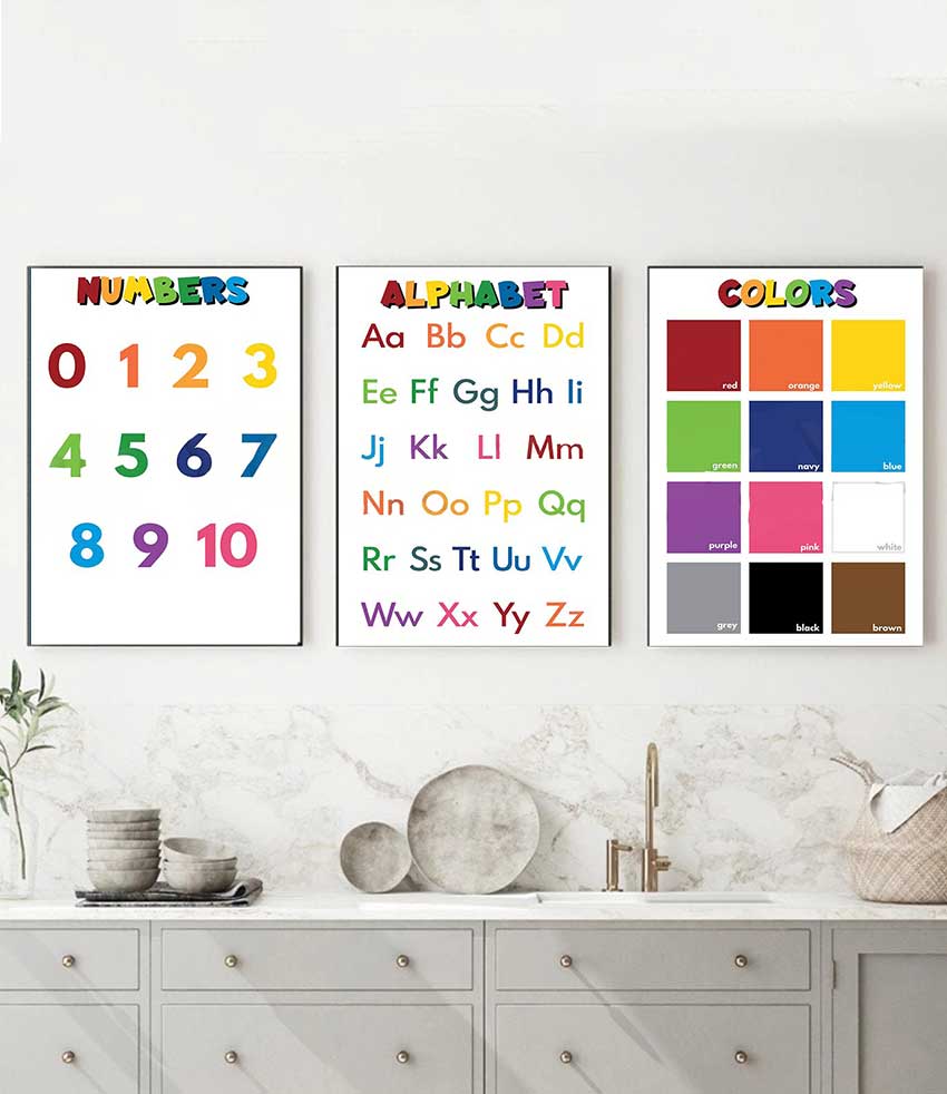 1 adet çerçevesiz Çocuklar içi - Kids Education Alphabet Numbers incelemesi ve fiyatı